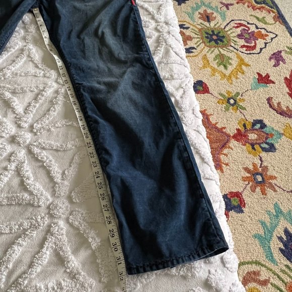 TRUE RELIGION Ricky Flap Super T Corduroys Indigo Blue & Red Pants Size 44 RARE - Picture 13 of 13